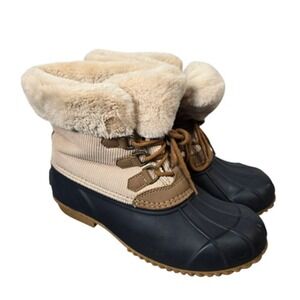 SJB Skyline Boots Womens Size 6M Faux Fur Lined‎ Waterproof Duck Winter Snow